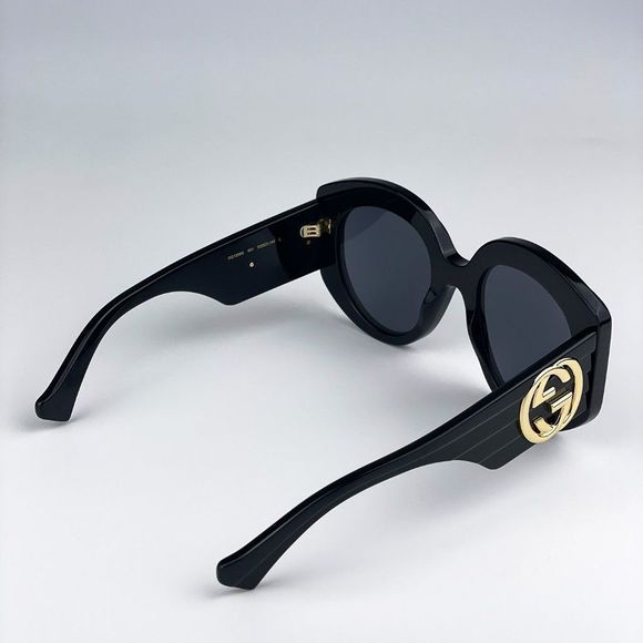 ? Gucci GG1308S 001 Sunglasses Black Grey Round Women main image 6